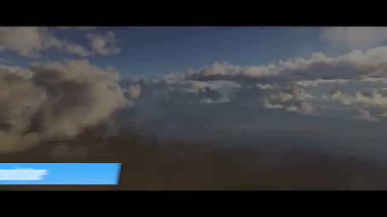 A mission flight above richly rendered terrain in Flight Simulator X